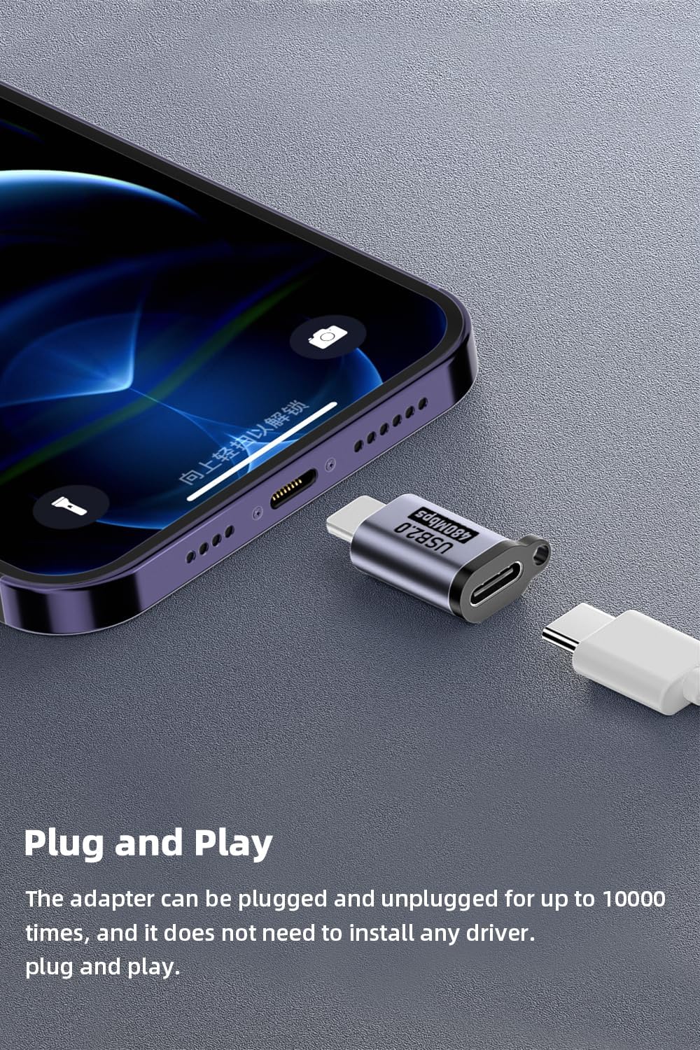 USB C/Lightning to Micro USB Adapter, Type C to Lightning Converter, USB C to Mini USB Connector (8 Pack)