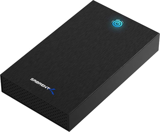 SABRENT USB 3.0 (USB-A) Enclosure for 2.5" & 3.5" SATA HDD/SSD – Tool-Free, UASP, LED Indicator, Plug & Play, 12V Power Adapter & Cable Included – External Hard Drive Case for Windows/macOS/Linux