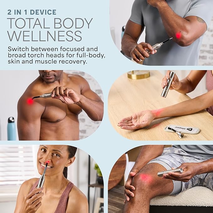 Lifepro Infrared & Red Light Therapy for Body & Muscles Wellness Support, Portable Red Light Therapy Device, Near Infrared Light Therapy for Body & Face