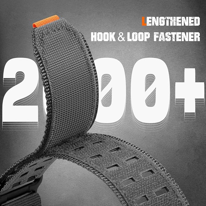 Bandletic Compatible with Apple Watch Ultra 3 Band Men, Wide Tactical Military Nylon Rugged Soft Sport Solo Loop for iWatch 49mm(Ultra 3/2/1),46mm(11/10),45mm(9/8/7),44mm(SE3/SE2/SE/6/5/4),42mm(3/2/1)