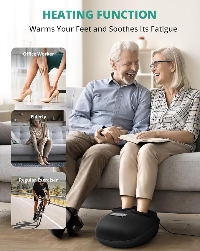 Medcursor Foot Massager Machine with Enhanced Heat, 2026 Upgraded, Deep Kneading & Rolling, Shiatsu Foot Massager for Pain Relief, Tired Feet & Plantar Fasciitis, Gifts for Women & Men, Fits Up to 13"