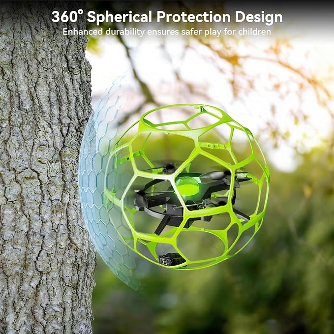Brushless Camera Drone for Beginners, LCD Remote | Brushless motor, LCD remote, one-key takeoff, 3 speeds and 360° flips make indoor flying easy for new pilots.