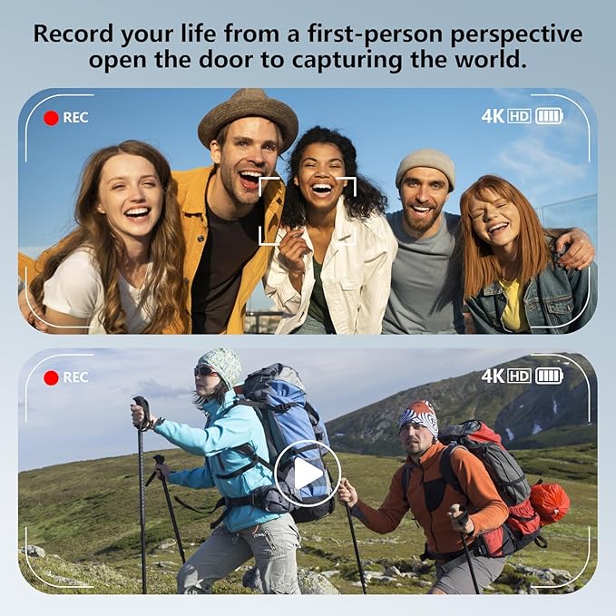 AI Smart Glasses with 4K HD Camera & Anti-Shake, ChatGPT Integrated Voice Control Glasses for Hands-Free Video Recording, Live Translation & Object Recognition, Bluetooth Smart Eyewear