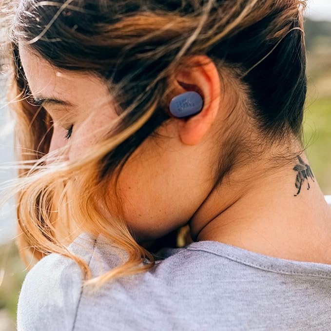 JBL Tune Buds - True wireless Noise Cancelling earbuds, JBL Pure Bass Sound, Bluetooth 5.3, 4-Mic technology for Crisp, Clear Calls, Up to 48 hours of battery life, Water and dust resistant (Blue)