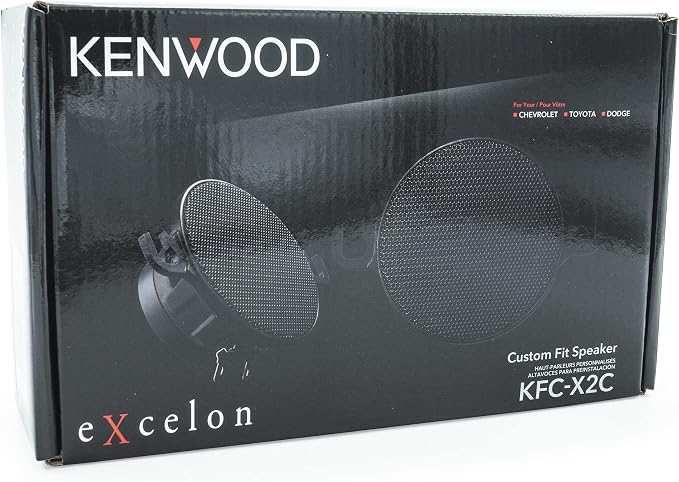 Kenwood eXcelon KFC-X2C 2.5-Inch Mid Range Factory Replacement Car Speakers, 120 Watts Max Power (Pair)