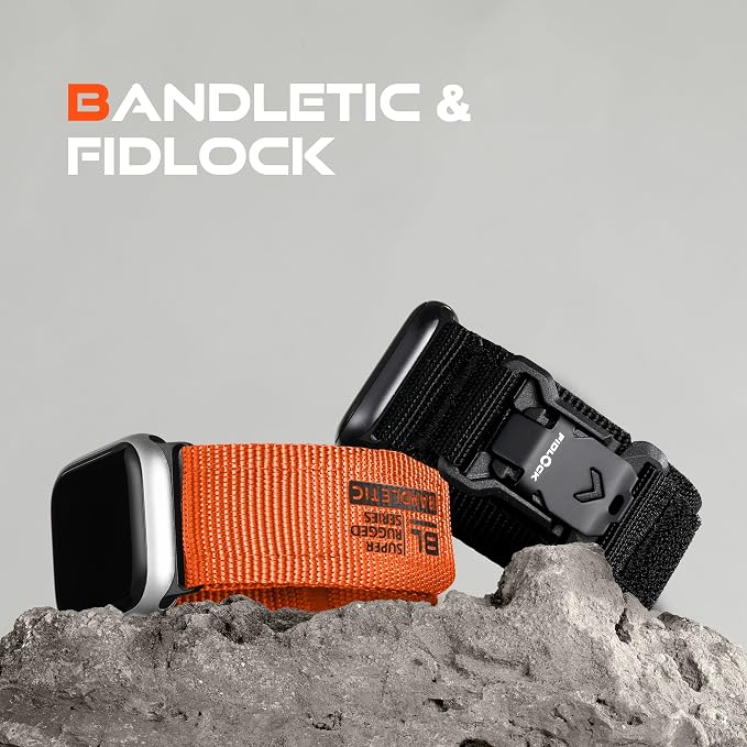 Bandletic Compatible with Apple Watch Band for Men Women, Wide Soft Nylon Sport Strap with Magnetic Fidlock V-Buckle for iWatch 42mm(Series 11/10), 41mm(9/8/7), 40mm(SE3/SE2/SE/6/5/4), 38mm(3/2/1)