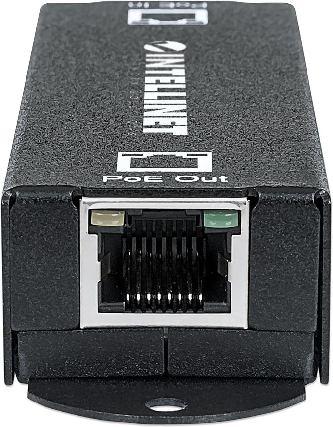 Intellinet 1-Port Indoor Gigabit PoE+ Extender Repeater – 25W Power Budget via Cat5e Cat6 RJ45 Ethernet Network Cables, Daisy-Chain – 3 Yr Mfg Warranty - 560962