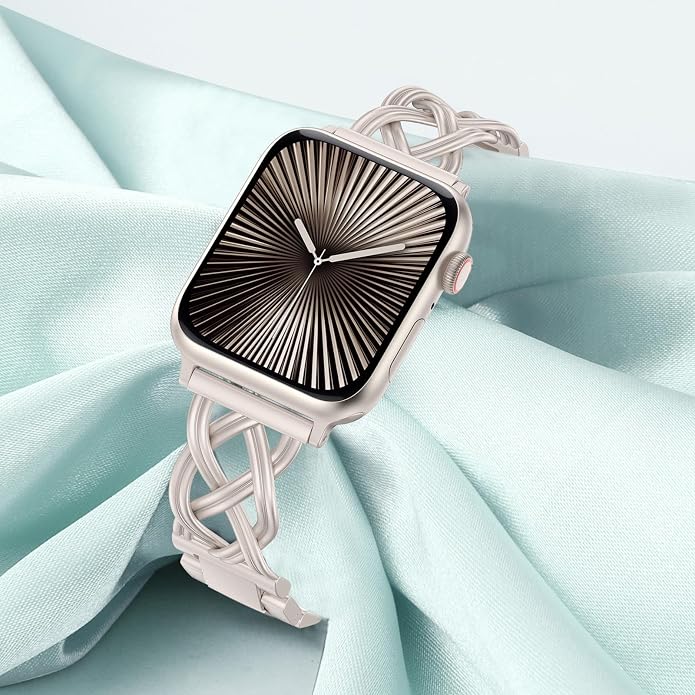 TOYOUTHS Dressy Bracelet Compatible with Apple Watch Bands 38/40/41/42/44/45/46/49mm Women, Celtic Stainless Steel Metal Fancy Nice Pretty Strap for iWatch Series 11 10 9 8 7 6 5 4 Ultra/SE 3 2 1