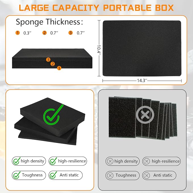 15 Inch Aluminum Carrying Case 15 X 11 X 6 Inch Ideal for Microphone & Camera Gear Transportation, DJ Mixer Case with Customizable Pre-Diced Foam, Black