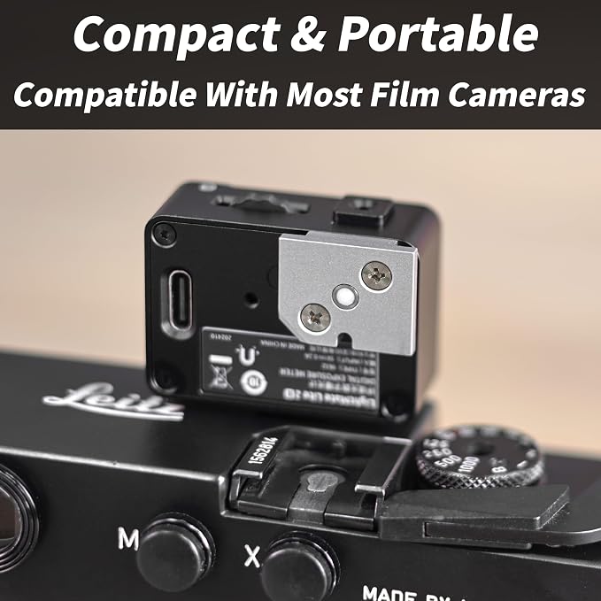 LightMate Lite 2R Light Meter, 30°FOV High Precision Ambient Light Digital Exposure Meter, 0.96in Large OLED Screen, Ultra-Compact 1.24oz, Rechargeable 20H Battery Life, for Film Leica Cameras, Black