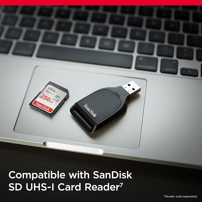 SANDISK 256GB Ultra SDXC UHS-I Memory Card - Up to 150MB/s, C10, U1, Full HD, SD Card - SDSDUNC-256G-GN6IN (Pack of 3)