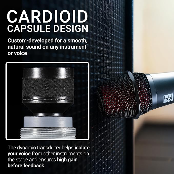 SE ELECTRONICS V3 Dynamic Microphone for Singing, Speech, Instruments & Studio Recording - XLR Handheld Vocal Microphone with Cardioid Polar Pattern for Reduced Stage Bleed - Rugged All-Metal Housing