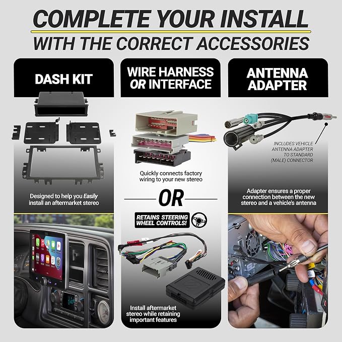 Scosche FD5K-WP Factory Stereo Replacement Interface Adapter Kit, Compatible with Select 2005-2016 Ford, Lincoln & Mercury, Car Radio Wiring Harness, Retains Steering Wheel Controls & OEM Amplifier