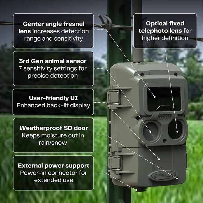 Cuddeback CuddeLink Zoom IR (4-Pack) LLZ-5A (L-Series) Wireless Cellular Trail Camera, with 3X Optical Zoom, Fast ¼ Sec Trigger 850nm IR LED, for Wildlife & Property Monitoring