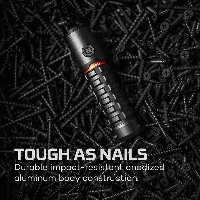 NEBO Torchy 2K Rechargeable Pocket Flashlight | 2000 Lumen Rechargeable & Portable Pocket Light with Clip, 5 LED Light Modes, Magnetic Base for Hands Free Use, Water & Impact Resistant