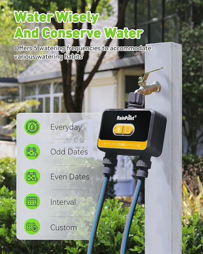RainPoint WiFi Water Timer for Garden Hose,Yellow