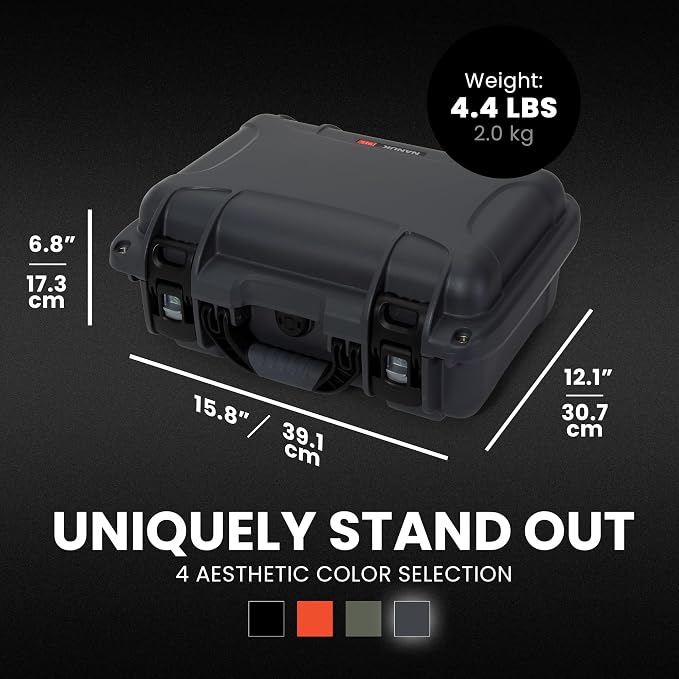 NANUK 915 DJI™ Mini 5 Pro Fly More Combo Plus - Waterproof Hard Case with Drone Foam Insert, Crushproof, Portable Travel Case, Made in Canada - Graphite (15.8" x 12.1" x 6.8")