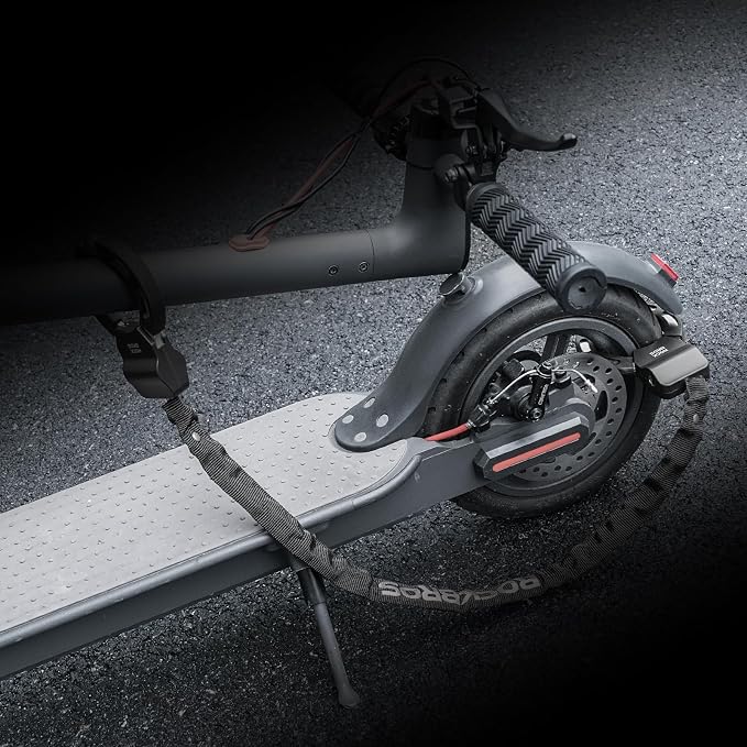 ROCKBROS Bike Lock Scooter Lock 23.4-Inch Heavy Duty Anti-Theft Chain Lock with Key E-Bikes Accessories