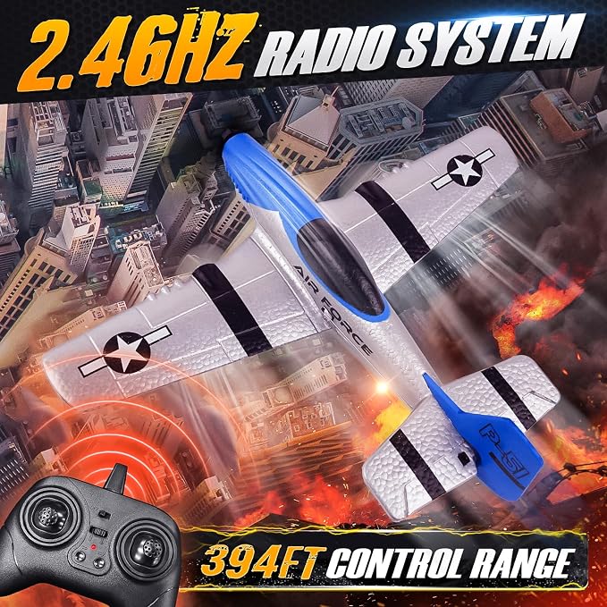 BEZGAR RC Plane, Drones for Kids, 6-axis Gyro Remote Control Airplane, RC Helicopter, Easy Control for Beginners Toys