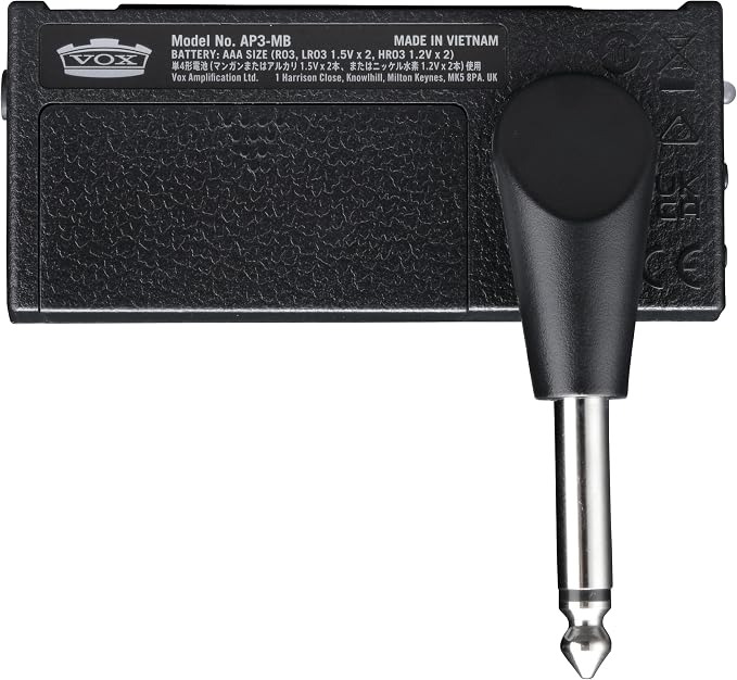 Vox amPlug 3 Modern Bass Headphone Bass Amplifier w/ 2 Channels, Stereo Effects, Built-in Rhythms, and Aux in Jack