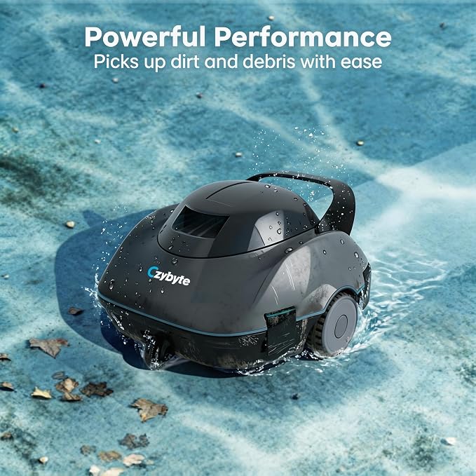 Robotic Pool Cleaner, Cordless Pool Vacuum with 18.5 GPM Powerful Suction,120-Min Runtime, Self-Parking, Pool Vacuum for Above-Ground & Flat Pools to 860 sq.ft，Light Gray