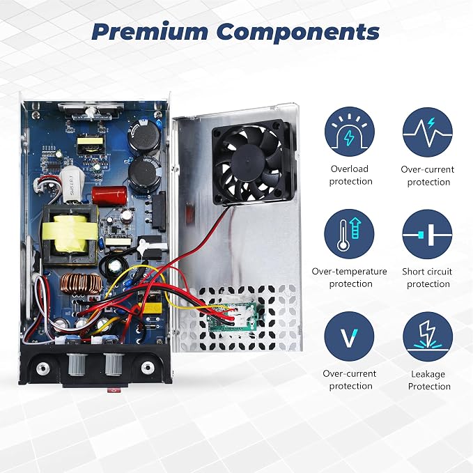AC to DC Converter 110V-12V DC Power Supply Adjustable 0-24V 0-25A SMPS Max 600W Switching Power Supply for Led Strip, Motor Pump, CCTV, 3D Printer, Lab Computer