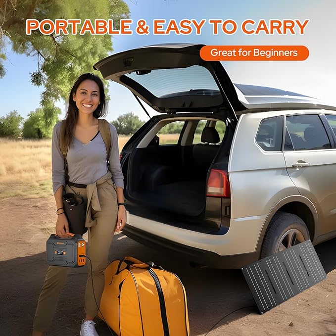ZeroKor Portable Power Station 100W, Power Pack with 110V AC Outlet, Portable Solar Generator 146Wh External Battery with DC USB C QC3.0 for Smart Devices Camping Home RV VanLife(without Solar Panel)