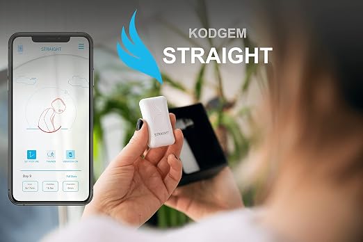 Kodgem Straight Posture Corrector Trainer for Women & Men - Updated Intelligent Posture Trainer - Upper Back Brace Smart Straightener Office Work Support - Shoulder & Back Posture Corrector Device