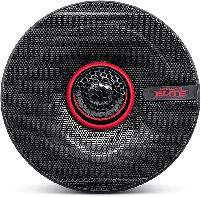 Warzone WZ-E652 6.5" Coaxial Car Speakers - 650W Max Power, 4 Ohm, Full Range Audio, PEI Dome Tweeter, Shallow Mount Design, OEM Fit - Perfect for Cars, Trucks, SUVs