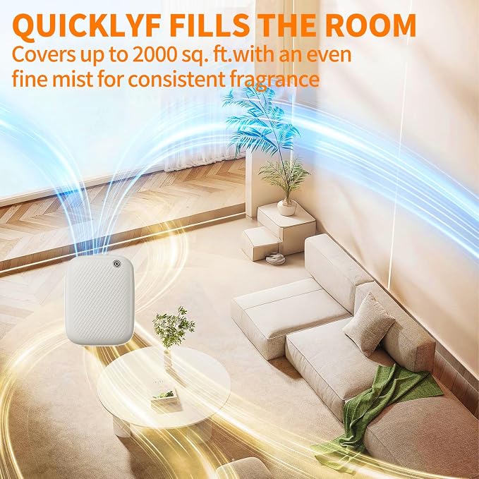 Smart Waterless Essential Oil Diffuser, 400ML Hotel Scent Diffuser with 12A1V Power Adapter for Large Room and Commercial Use, Scent Air Machine Cover Up to 2000 Sq.Ft