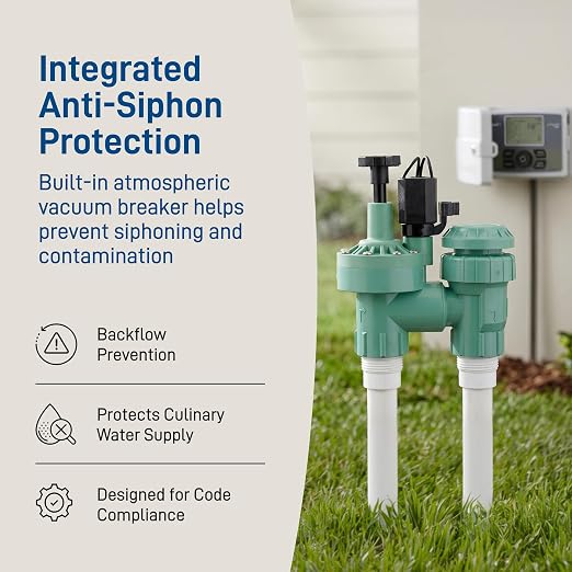 Orbit 57623 3/4" FPT 100 Series Anti-Siphon Automatic Sprinkler Valve with Flow Control (Pack of 2)