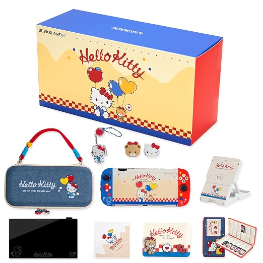 Kuitmor Switch Accessories Bundle for Switch 2 : Carrying Case, Protective Case, Game Card Case, Screen Protector, Playstand, Thumb Grip Caps and More (For Switch 2 2025 Model)