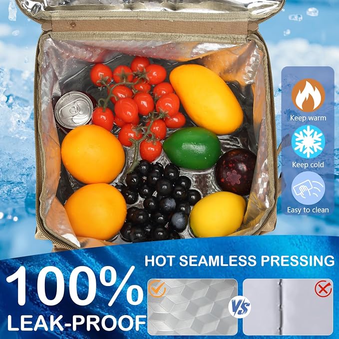 Tactical Cooler Backpack - 42 Cans Backpack Coolers Insulated Leak Proof for Men & Women, Soft Cooler Insulated Backpack for Lunch, Work, Camping, Hiking, Picnic, Beach & Travel