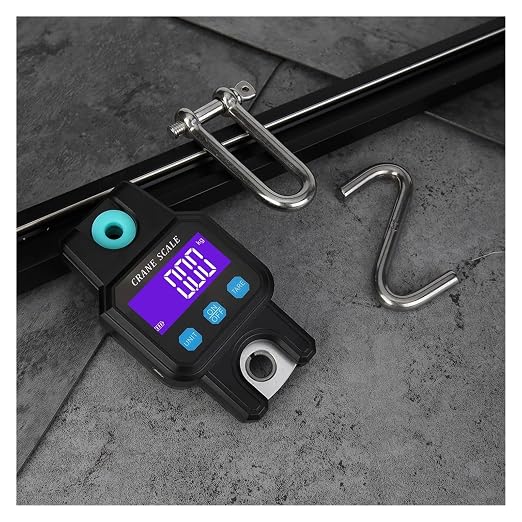 300kg Rechargeable Digital Eletronicos Scale Backlight Hanging Hook Double Accuracy Fishing Travel Weighing Scale Multiple Functions(Black)