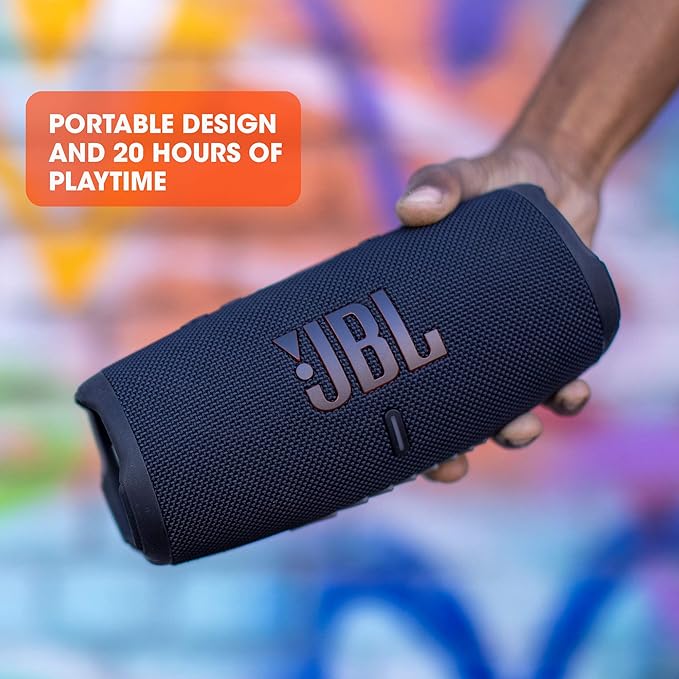 JBL CHARGE 5 - Portable Waterproof (IP67) Bluetooth Speaker with Powerbank USB Charge out, 20 hours playtime, JBL Partyboost (White)