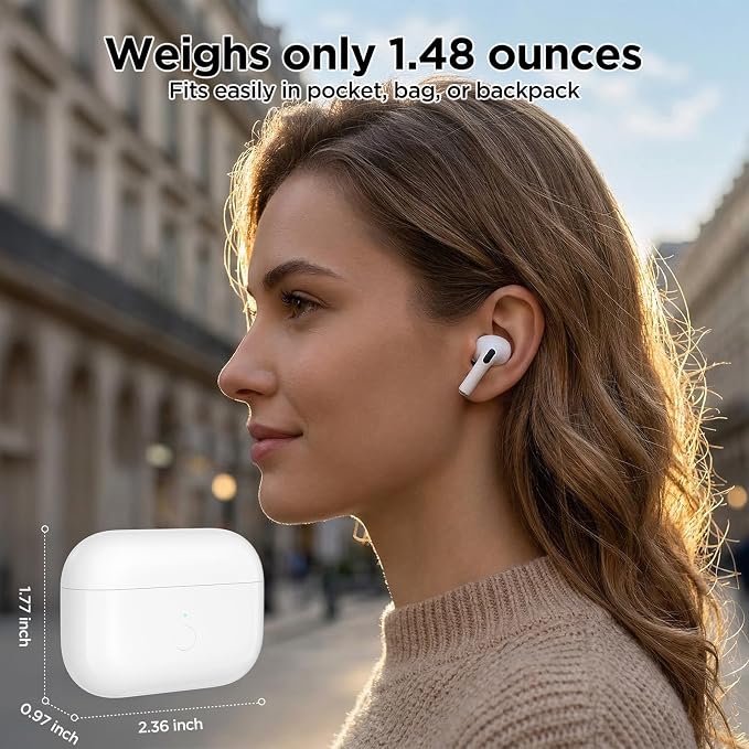 Wireless Airpod Pro Charging Case for 2nd & 1st Gen – Replacement Charger with Fast Pairing, Audio Alerts (No Earbuds) (Type-C Port Size)