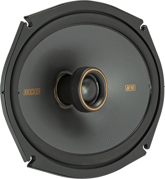 KICKER 51KSC6904 KS-Series 6x9 Coaxial Speakers with 1" tweeters, 4-Ohm, Pair
