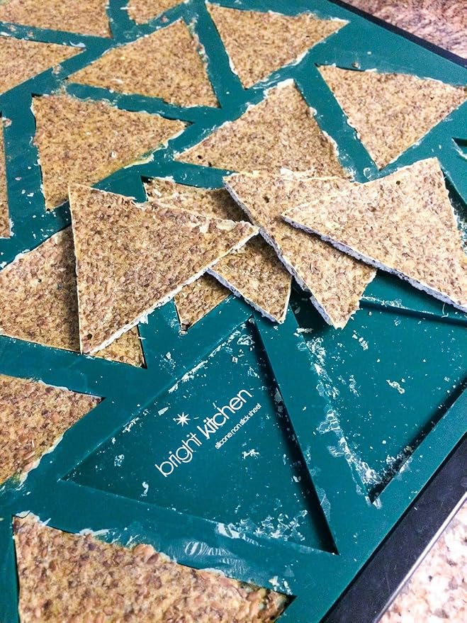3 Triangle Chip Silicone Sheet Mold Compatible With Ivation Compatible With Gourmia Dehydrator Bright Kitchen Re-Usable Non-Stick Mat
