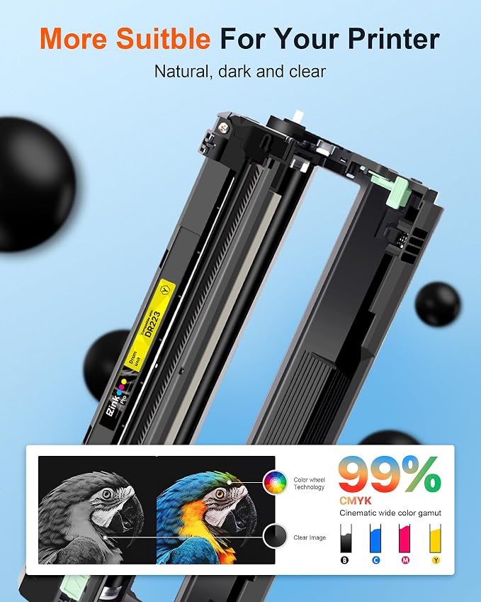 E-Z Ink Pro DR223 Drum Unit Compatible Replacement for Brother DR223CL DR 223 Drum Unit to use with Brother mfc-l3770cdw mfc-L3710CW mfc-L3750CDW HL L3210CW HL L3230CDW HL L3290CDW Printer (4 Pack)