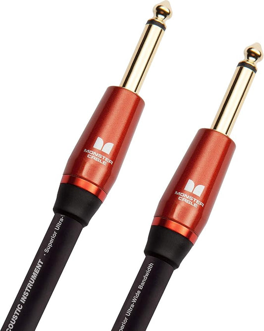 Monster Prolink Acoustic Instrument Cable. 12 ft Guitar Cable. Straight to Straight Cable w/Superior Delivery Speed. Rich & Clean Sound Cord Instrument Cable.