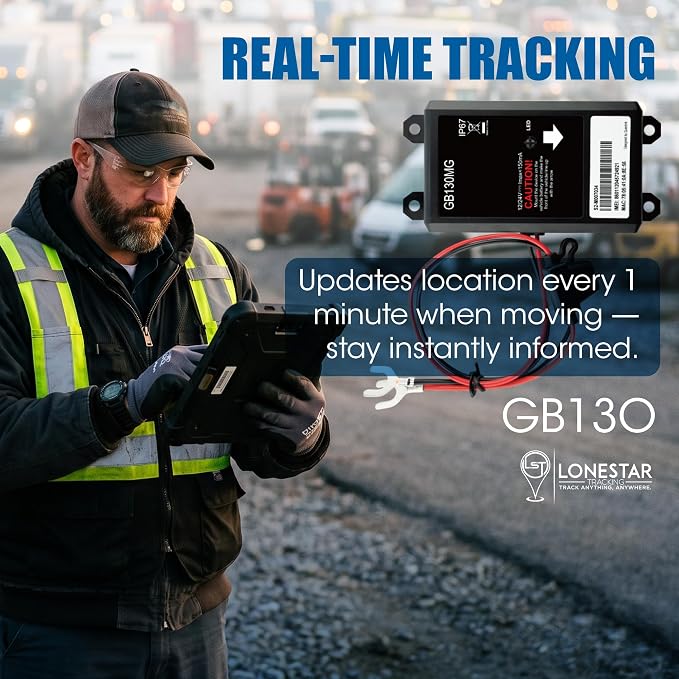 LoneStar Tracking Hidden GPS Tracker for Vehicles – GB130 Wired 4G/5G Cat M1 Hidden GPS Tracking Device for Cars, Trucks & Assets, Real-Time Auto Location, Anti-Theft (Low Cost Subscription Plan)
