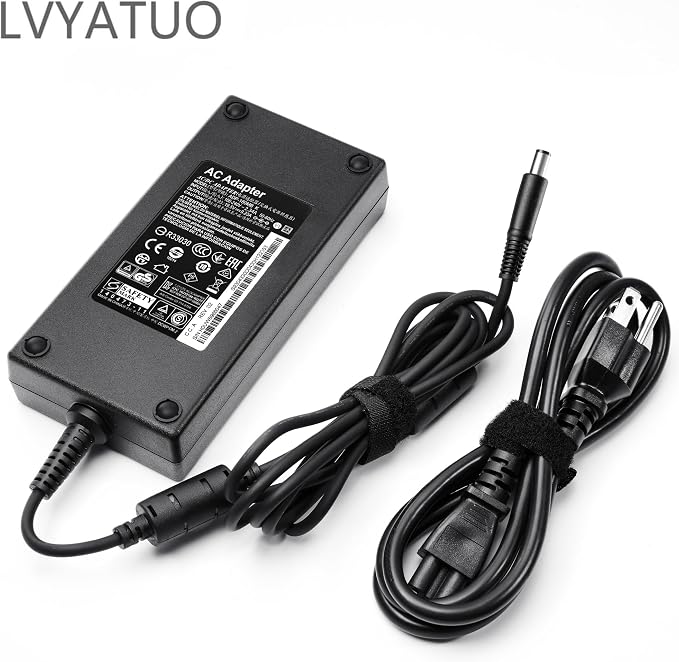 180W AC Charger Compatible with Dell Dock WD15 WD19 WD19S UD22 WD25 SD25 D6000 D6000S K20A K17 K22A Thunderbolt TB16 TB15 K16A WD22TB4 SD25TB4 WD19TB WD19TBS Docking Station Power Adapter
