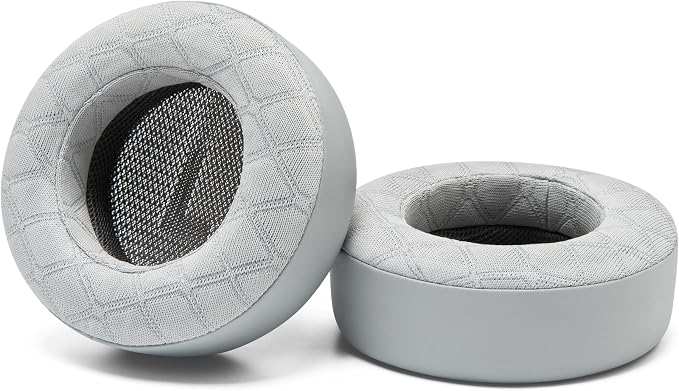 WC Freeze V2 Virtuoso Max - Cooling Gel Earpads for Corsair Virtuoso Max by Wicked Cushions | Extreme Comfort, New Freeze V2 Cooling Fabric, Extra Thick | Silver