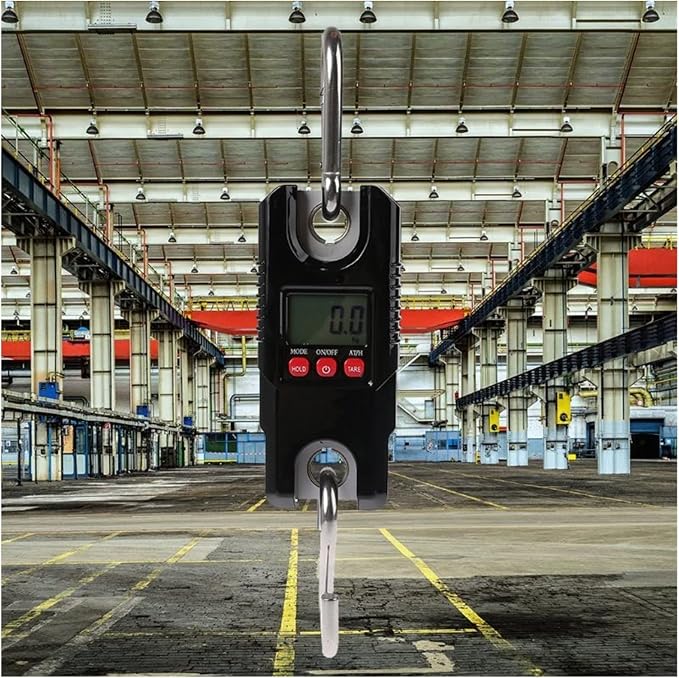 300 KG / 660 LBS Digital Hanging Scale - Industrial Luggage & Pocket Crane Scale for Farm, Deer, Livestock, Factory, Construction