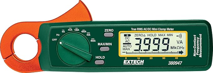Extech 380947 400A True RMS AC/DC Mini Clamp Meter