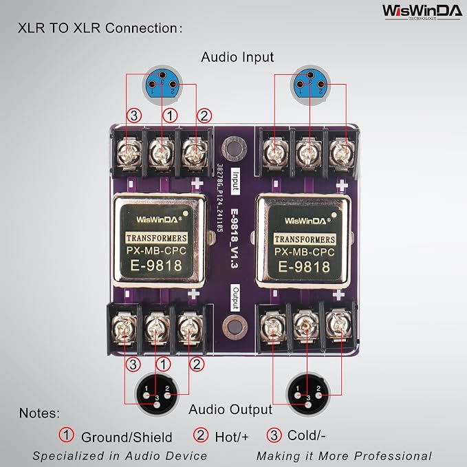 Multipurpose Audio Isolation Converters Screw Terminal Block Connectors Noise Filter Hum Eliminator with Convenient Phoenix Connectors for Audio Playing Devices Eliminate The Hum Noise