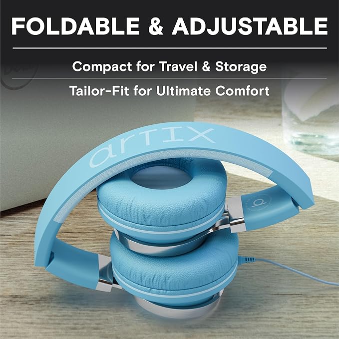 ARTIX USB C Headphones Wired for Kids & Adults with Mic & Volume Control, Type C Wired Headphones for iPhone 17, 16, 15, Samsung, Android - USBC Teens Corded Head Phones for Laptop, Computer, Tablet