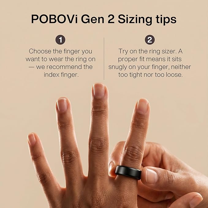 POBOVi Gen 2 Sizing Kit - Size Before You Buy Gen 2 - Unique Sizing, Not Standard Ring Sizing