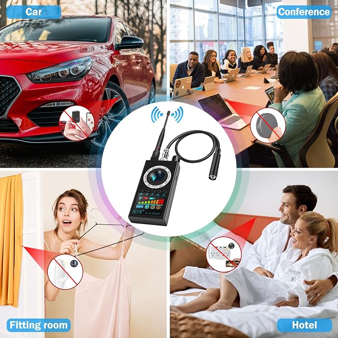 Anti-Spy Hidden Camera Detector Portable Listening Device Detector Camera Finder Professional Privacy Protector