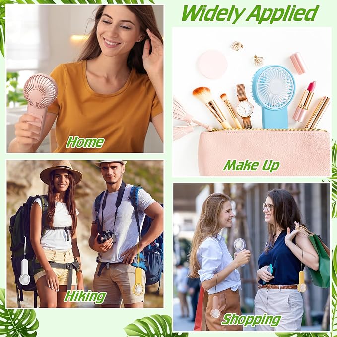 Sumind 20 Pcs Small Personal Portable Fan Mini Handheld Bulk 1 Speed Electric Cute Battery Powered for Neck Lash Makeup Women Men Travel Camping Indoor Outdoor Summer (5 Colors)